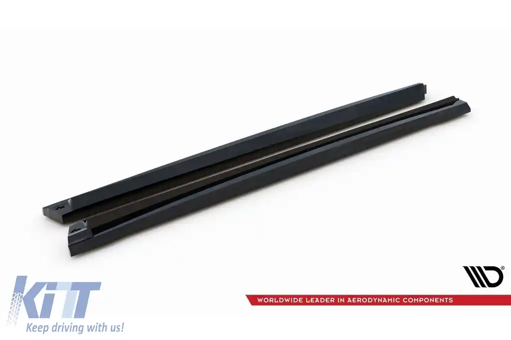 Difuzoare de fuste laterale Maxton Design potrivite pentru Audi SQ8, Q8 S-Line 2018-2023, negru lucios-image-6235942