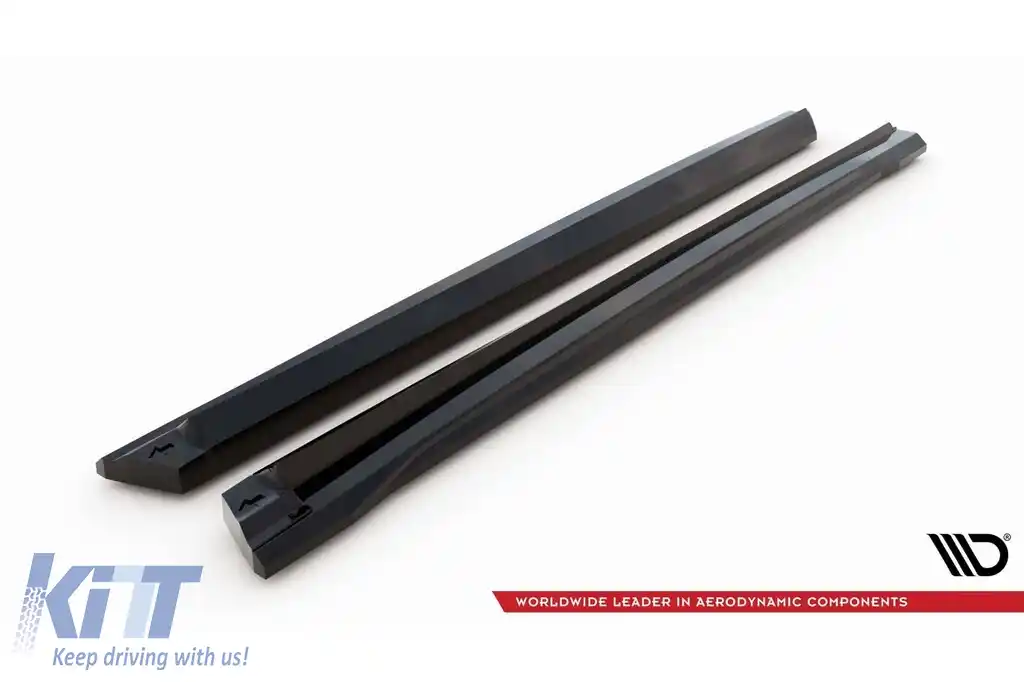 Difuzoare de fuste laterale Maxton Design potrivite pentru Audi SQ8, Q8 S-Line 2018-2023, negru lucios-image-6235943