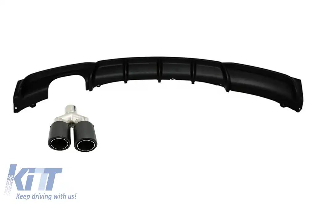 Difuzor Bara cu Toba Ornament Evacuare Fibra Carbon Mat BMW Seria 3 F30 F31 (2011-up) M Design