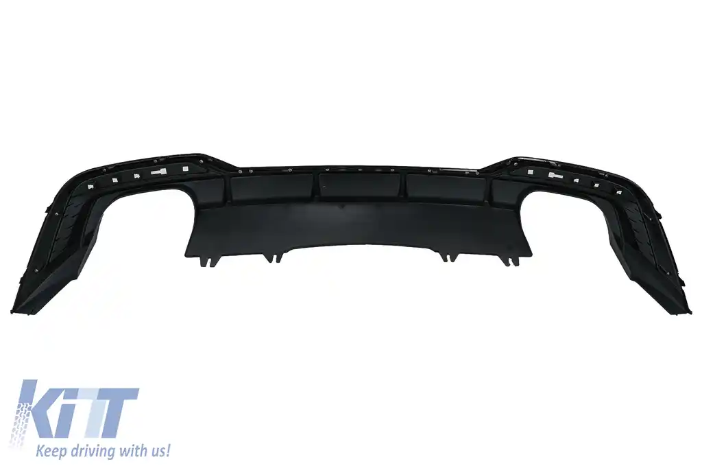 Difuzor Bara Spate compatibil cu Audi A5 F5 Facelift S-Line (2020-) Negru Lucios-image-6091590