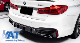 Difuzor Bara Spate compatibil cu BMW Seria 5 G30 G31 (2017+) M5 Design Negru Lucios-image-6043644