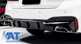 Difuzor Bara Spate compatibil cu BMW Seria 5 G30 G31 (2017+) M5 Design Negru Lucios-image-6043645