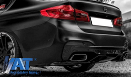 Difuzor Bara Spate compatibil cu BMW Seria 5 G30 G31 (2017+) M Performance Design Negru Lucios-image-6043662