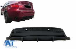 Difuzor Bara Spate compatibil cu BMW X6 E71 (2006-2014) M-Design Negru Mat-image-6072451