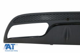 Difuzor Bara Spate compatibil cu Mercedes C-Class W205 S205 (2014-2020) C63 Design doar pentru Sport Package Negru-image-6070724
