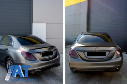 Difuzor Bara Spate compatibil cu Mercedes C-Class W205 S205 (2014-up) C63 Design pentru Bara Standard-image-6053461