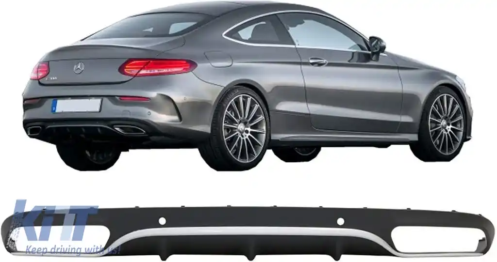 Difuzor Bara Spate compatibil cu Mercedes C-Class C205 A205 Coupe Cabriolet (2014-2019) C63 Design-image-6108913