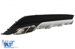 Difuzor Bara Spate Compatibil cu Mercedes CLA W117 (2013-up) Sport Pack cu Tipsuri de Evacuare Crom-image-6003709