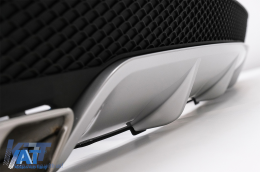 Difuzor Bara Spate Compatibil cu Mercedes CLA W117 (2013-up) Sport Pack cu Tipsuri de Evacuare Crom-image-6089405