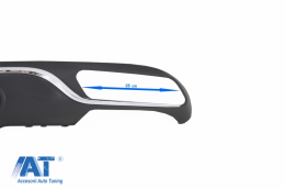 Difuzor Bara Spate compatibil cu Mercedes E-Class W213 S213 Standard (2016-2019) E63 Design Crom-image-6046819