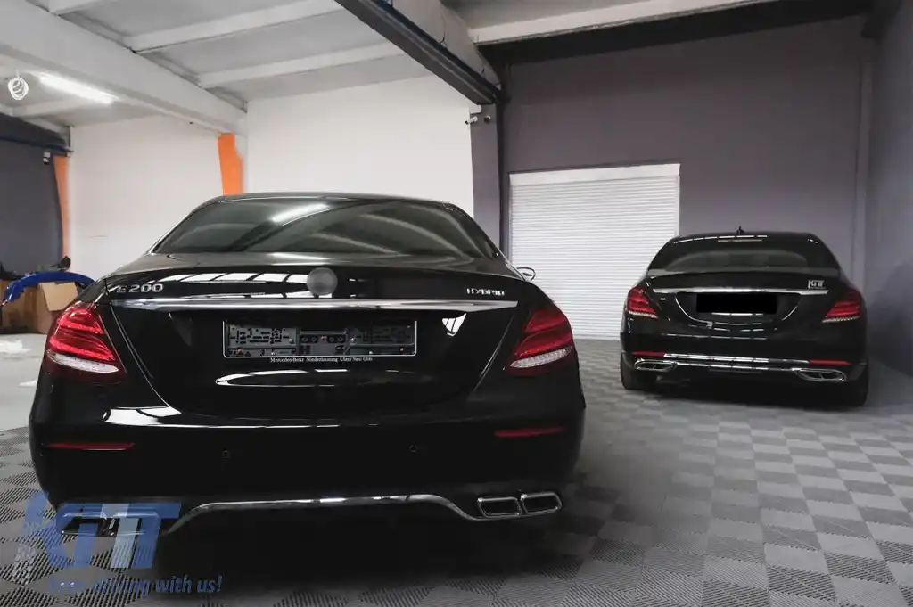 Difuzor Bara Spate compatibil cu Mercedes E-Class W213 S213 Standard (2016-2019) E63 Design Crom-image-6112847