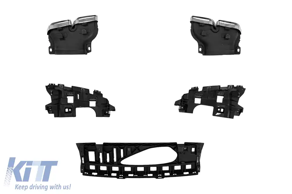 Difuzor Bara Spate compatibil cu Mercedes E-Class W213 S213 Sport Line (2016-2019) Negru Lucios-image-6126956