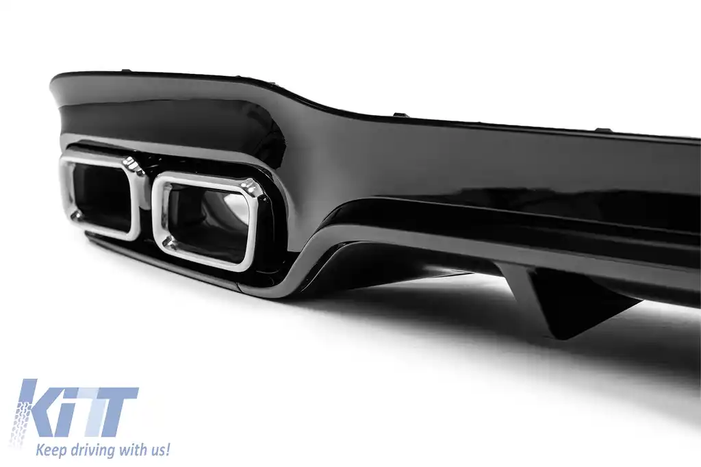 Difuzor Bara Spate compatibil cu Mercedes E-Class W213 S213 Sport Line (2016-2019) Negru Lucios-image-6126962