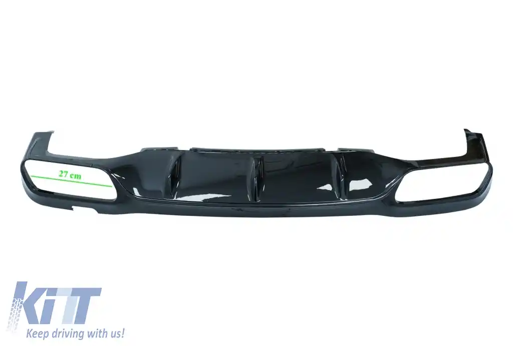 Difuzor Bara Spate compatibil cu Mercedes E-Class W213 (2016-2019) E63 Design Negru Lucios-image-6328483