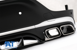 Difuzor Bara Spate compatibil cu Mercedes GLC Coupe Facelift C253 (2020-) GLC63 Design Evacuari Crom-image-6084492