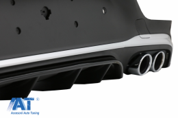 Difuzor Bara Spate compatibil cu Mercedes GLC X253 SUV (2020+) GLC43 Ornamente Tobe Crom-image-6084799