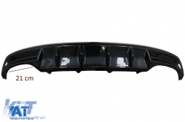 Difuzor Bara Spate compatibil cu Skoda Octavia III Sedan Wagon (2013-2019) Negru Lucios-image-6089821