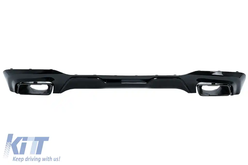 Difuzor Bara Spate cu Evacuare Dubla Negru Lucios compatibil cu BMW 2 Series F44 Gran Coupé (2020-up) M235I Design-image-6094587