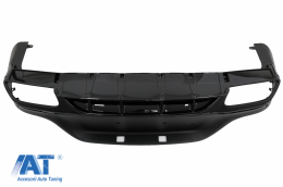 Difuzor Bara Spate cu Evacuari Negre compatibil cu Mercedes GLC Coupe Facelift C253 (2020-up) GLC3 Design Night Package-image-6084511