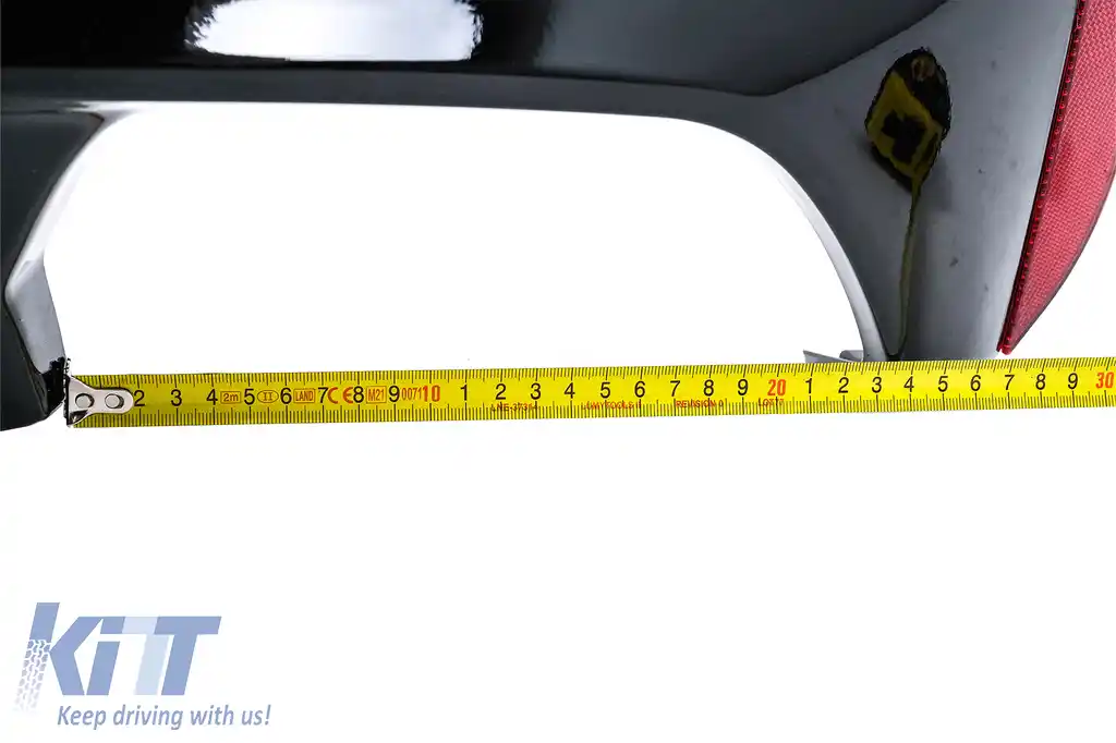 Difuzor Bara Spate cu LED compatibil cu BMW Seria 5 G30 G31 (2017-2024) M5 Design Negru Lucios cu Insertie Carbon-image-6128480