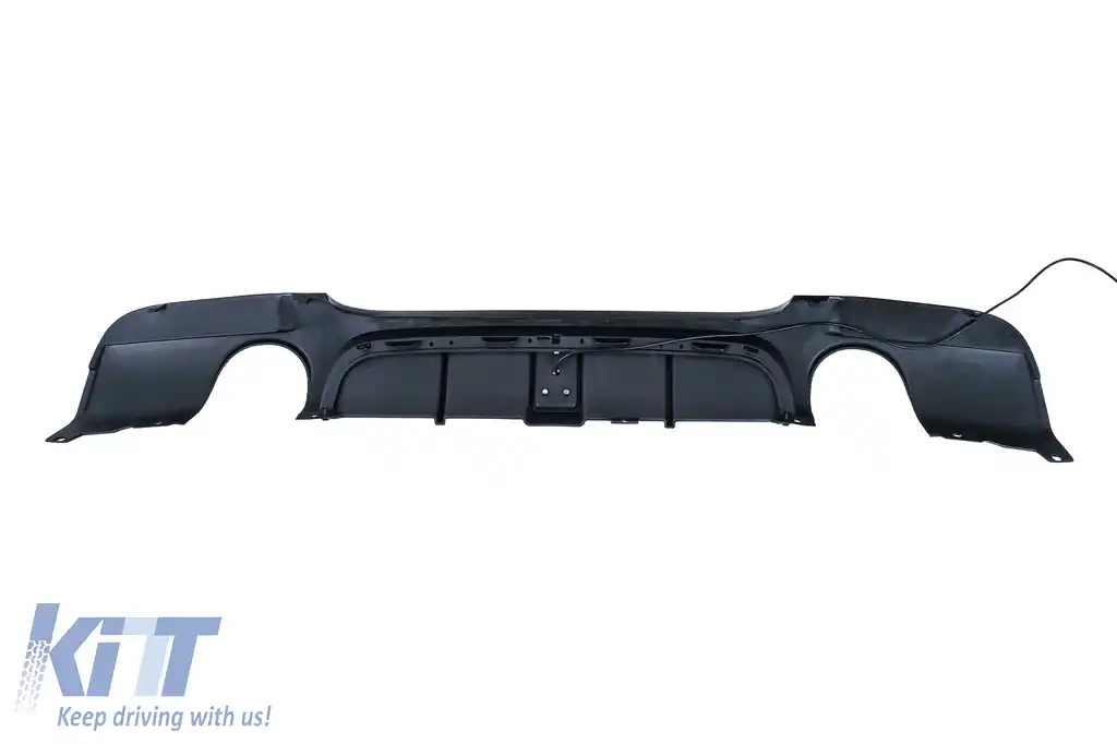Difuzor Bara Spate cu LED compatibil cu BMW Seria 3 E90 E91 (2004-2012) M Design Negru Lucios-image-6165605