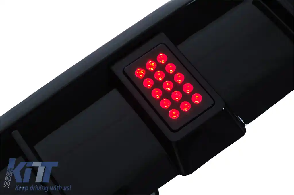 Difuzor Bara Spate cu LED compatibil cu BMW Seria 3 E90 E91 (2004-2012) M Design Negru Lucios-image-6165607