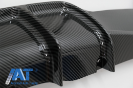 Difuzor Bara Spate Cu O Singura Evacuare compatibil cu BMW 4 Series F32 F33 F36 (2013-2019) Coupe Cabrio M Performance Design Carbon Film Coating-image-6063733