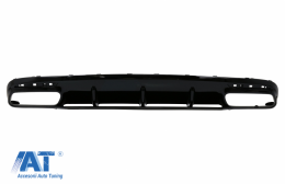 Difuzor Bara Spate cu Ornamente evacuare Negre compatibil cu Mercedes S-Class C217 Coupe (2014-2020) S63 Facelift Design-image-6073344