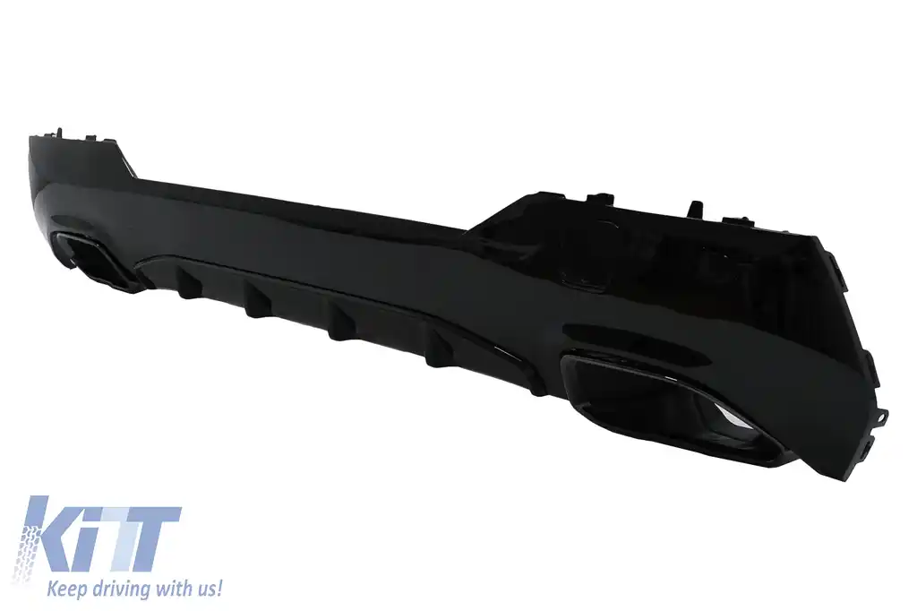 Difuzor Bara Spate cu Ornamente Evacuare Negre compatibil cu BMW 4 Series G22 G23 M Sport (2020-up) M440i Design-image-6094265