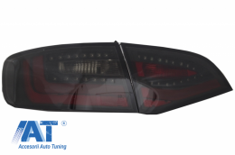 Difuzor Bara Spate cu Ornamente Evacuare si Stopuri LED compatibil cu AUDI A4 B8 Pre Facelift (2007-2011) Sedan Avant RS4 Design-image-6046361