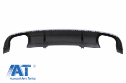 Difuzor Bara Spate cu Ornamente Evacuare si Eleron Portbagaj compatibil cu Audi A4 B9 8W Sedan Avant (2016-2018) S4 Design pentru Bara Standard-image-6055118