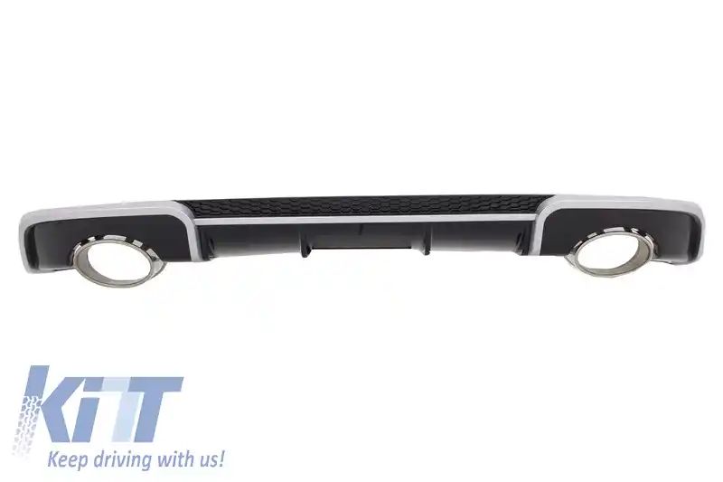 Difuzor Bara Spate cu Ornamente evacuare compatibil cu Audi A3 8V Hatchback Sportback (2012-2015) RS3 Design