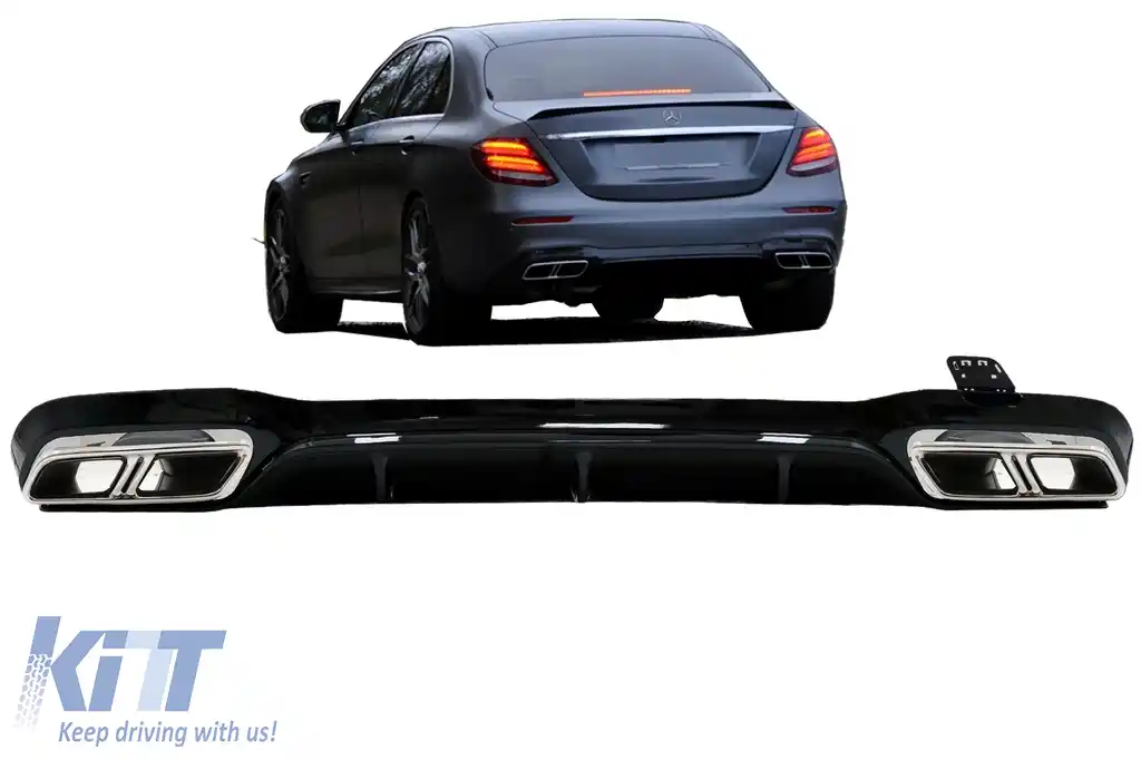 Difuzor Bara Spate cu Ornamente evacuare compatibil cu Mercedes E-Class W213 (2016-2019) E63S Design-image-6063665