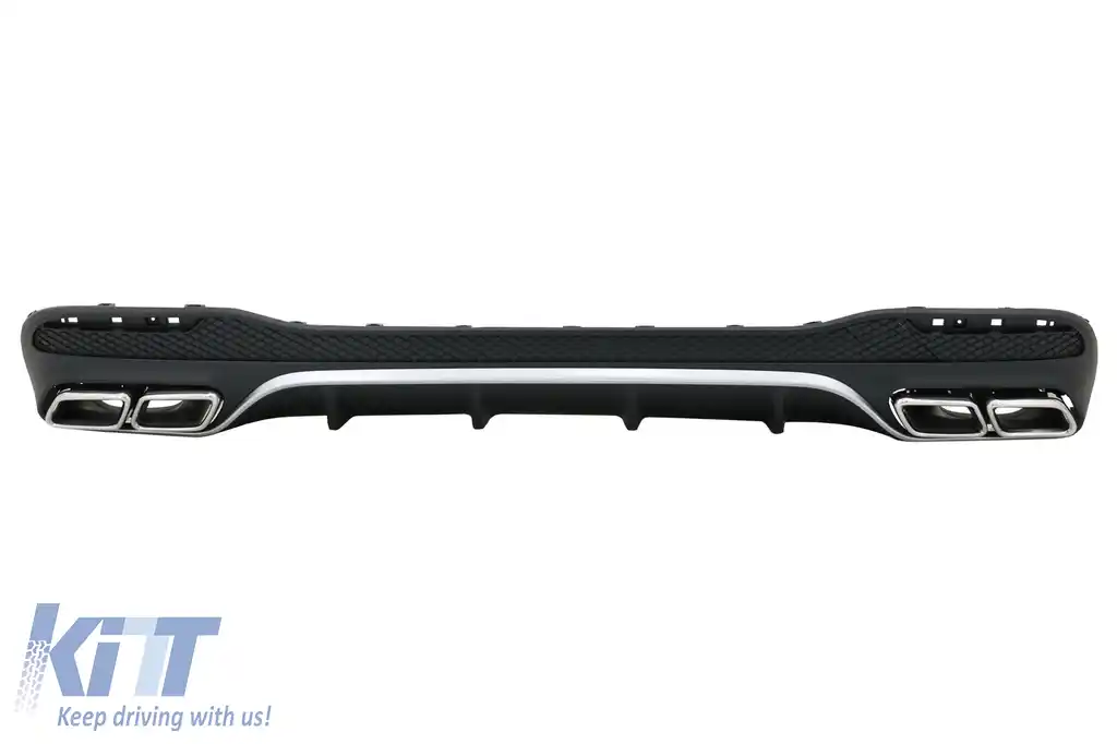 Difuzor Bara Spate cu Ornamente Evacuare compatibil cu Mercedes GLE W166 SUV Sport Line (2015-2018)