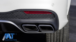Difuzor Bara Spate cu Ornamente Evacuare compatibil cu Mercedes GLE W166 SUV Sport Line (2015-2018)-image-6078245