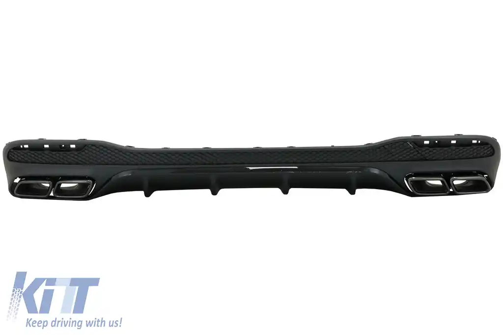 Difuzor Bara Spate cu Ornamente Evacuare compatibil cu Mercedes GLE W166 SUV Sport Line (2015-2018) Night Package