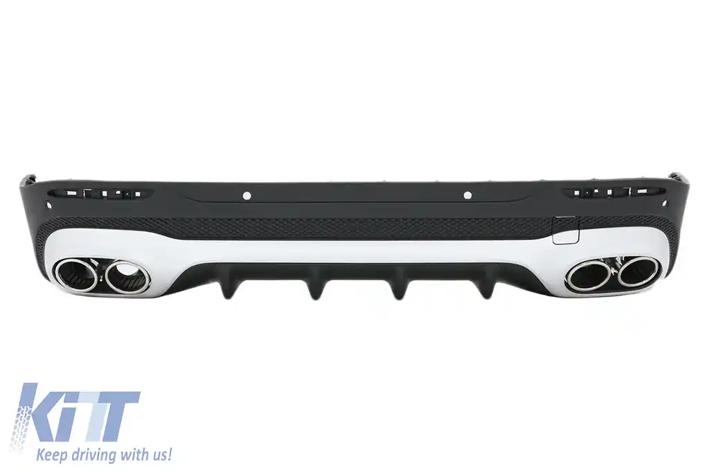 Difuzor Bara Spate cu Ornamente Evacuare compatibil cu Mercedes GLB X247 SUV (2020-up)