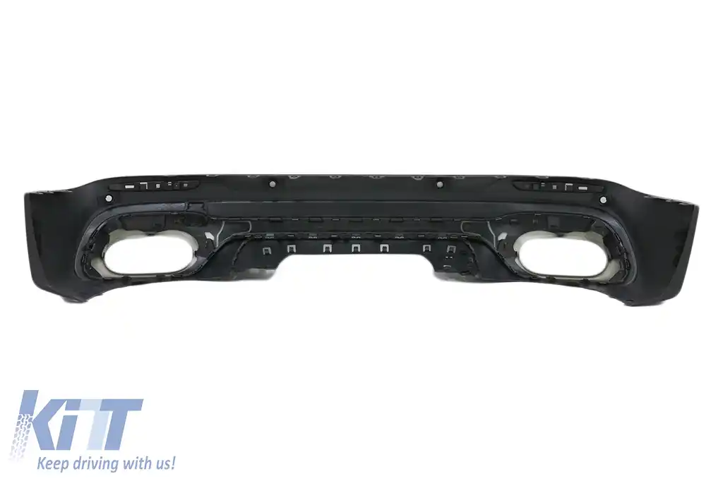 Difuzor Bara Spate cu Ornamente Evacuare compatibil cu Mercedes GLB X247 SUV (2020-up) Night Package-image-6094811