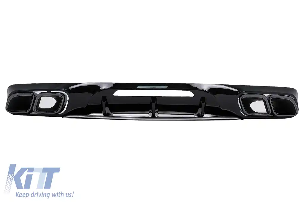 Difuzor Bara Spate cu Ornamente Evacuare compatibil cu Mercedes CLS Sedan W218 Sport Line (2011-2017)
