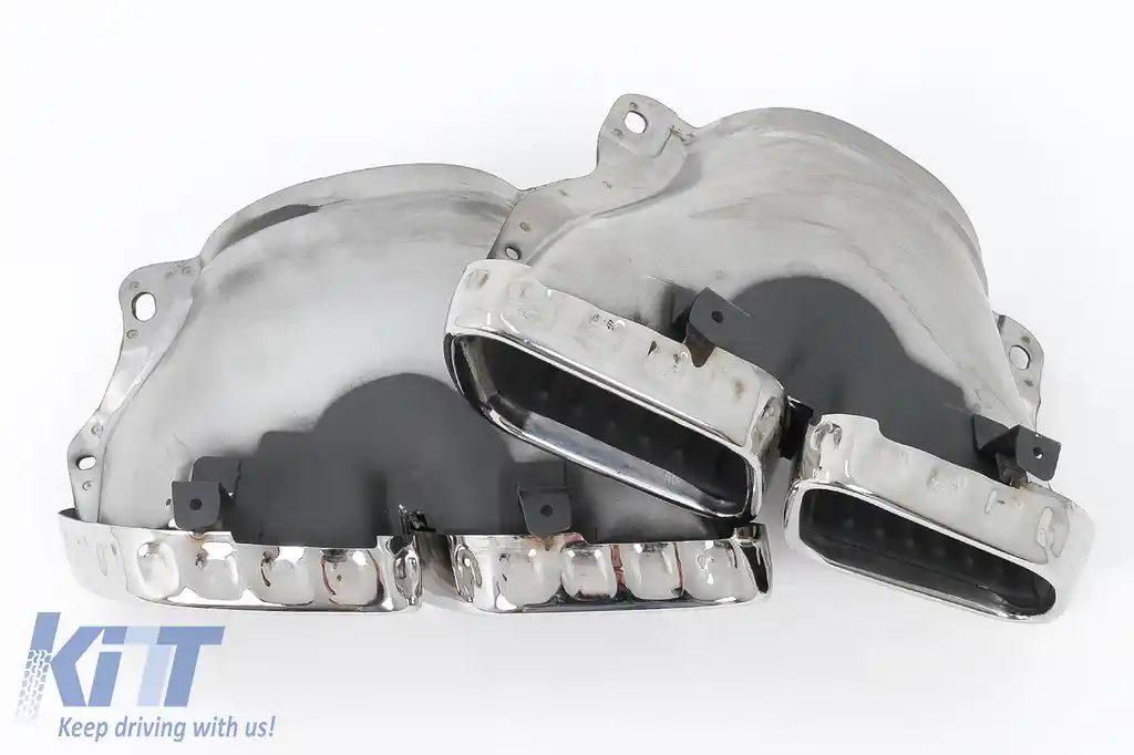 Difuzor Bara Spate cu Ornamente Evacuare compatibil cu Mercedes GLS Class X167 (2019-up) GLS63 Design-image-6112908