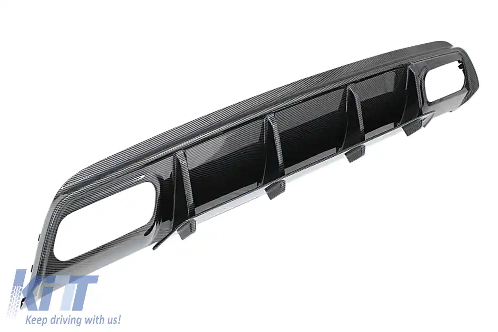 Difuzor Bara Spate cu Ornamente Evacuare compatibil cu Mercedes A-Class W176 (2013-2018) A45 Facelift Design-image-6236923
