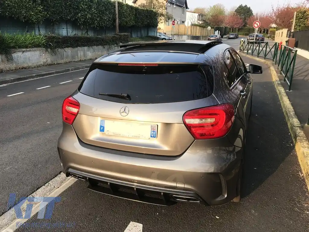 Difuzor Bara Spate cu Ornamente Evacuare compatibil cu Mercedes A-Class W176 (2013-2018) A45 Facelift Design-image-6255678