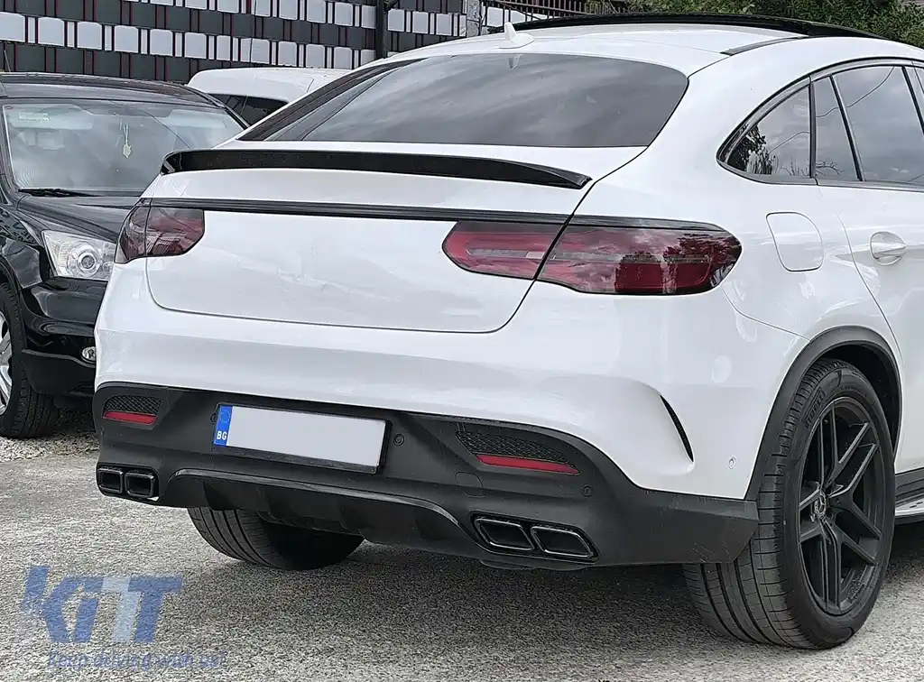 Difuzor Bara Spate cu Ornamente Evacuari Crom compatibil cu Mercedes GLE Coupe C292 Sport Line (2015-2019) GLE63 Design-image-6113052