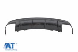 Difuzor Bara Spate cu Ornamente Negru pentru sistemul de evacuare Negre compatibil cu Mercedes W117 CLA (2013-2018) Facelift CLA45 Carbon Look-image-6047524