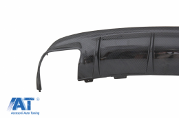 Difuzor Bara Spate cu Ornamente Negru pentru sistemul de evacuare Negre compatibil cu Mercedes W117 CLA (2013-2018) Facelift CLA45 Carbon Look-image-6047525