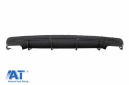 Difuzor Bara Spate cu Ornamente Negru pentru sistemul de evacuare Negre compatibil cu Mercedes W117 CLA (2013-2018) Facelift CLA45 Carbon Look-image-6047526