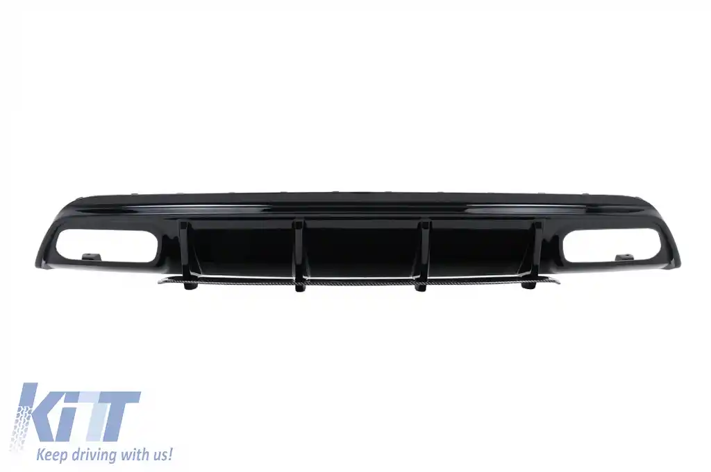 Difuzor Bara Spate cu Ornamente pentru sistemul de evacuare compatibil cu Mercedes W176 A-Class (2013-2018) A45 Facelift Design Look-image-6047423