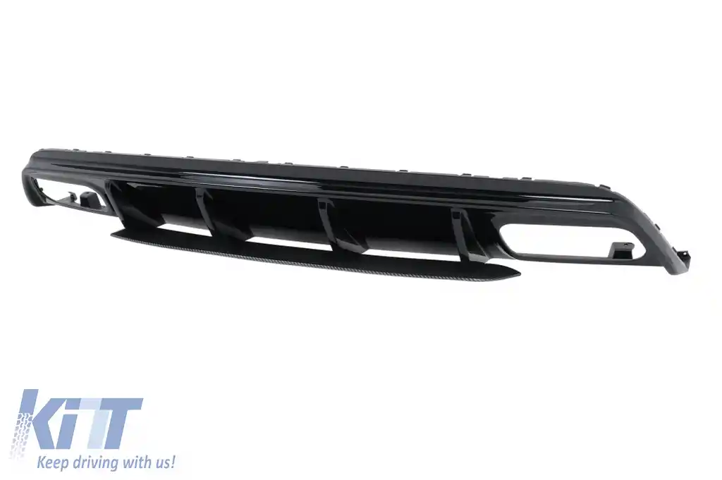 Difuzor Bara Spate cu Ornamente pentru sistemul de evacuare compatibil cu Mercedes W176 A-Class (2013-2018) A45 Facelift Design Look-image-6047424