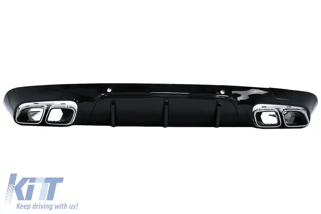 Difuzor Bara Spate cu Ornamente toba compatibil cu Mercedes CLS-Class C257 Sport Line (2018+) CLS63 Design