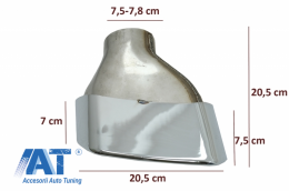 Difuzor Bara Spate cu Ornamente Tobe compatibil cu BMW Seria 5 G30 G31 (2017+) M Performance Design Negru Lucios-image-6058071